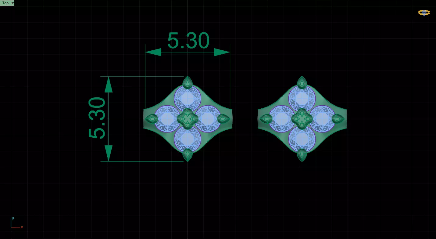 Earrings 3dmodel printable 3D print model_0