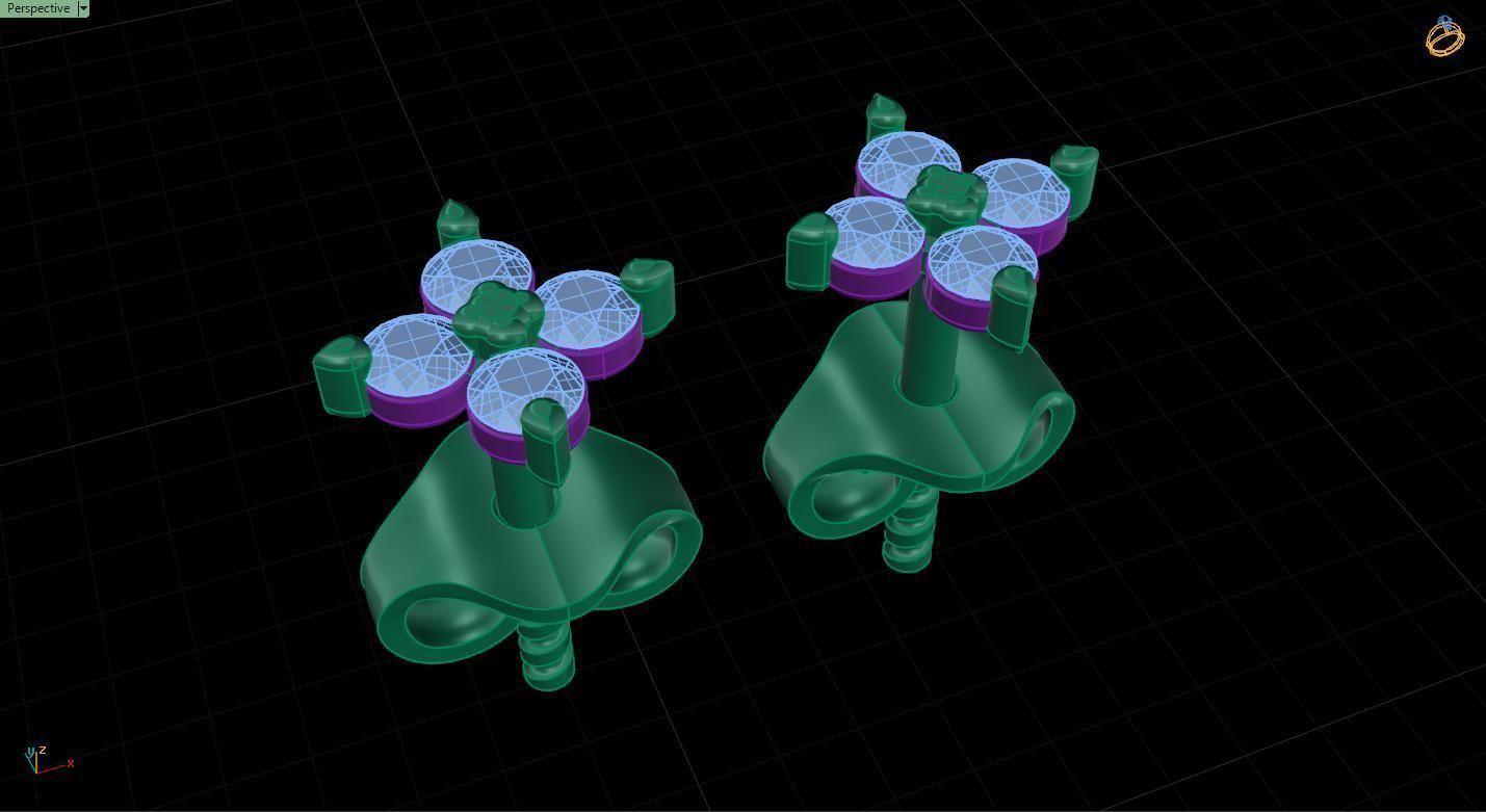 Earrings 3dmodel printable 3D print model_4