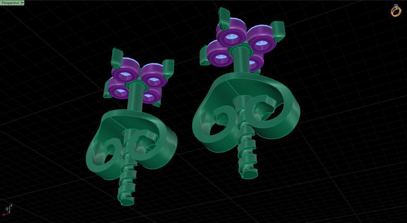 Earrings 3dmodel printable 3D print model_5