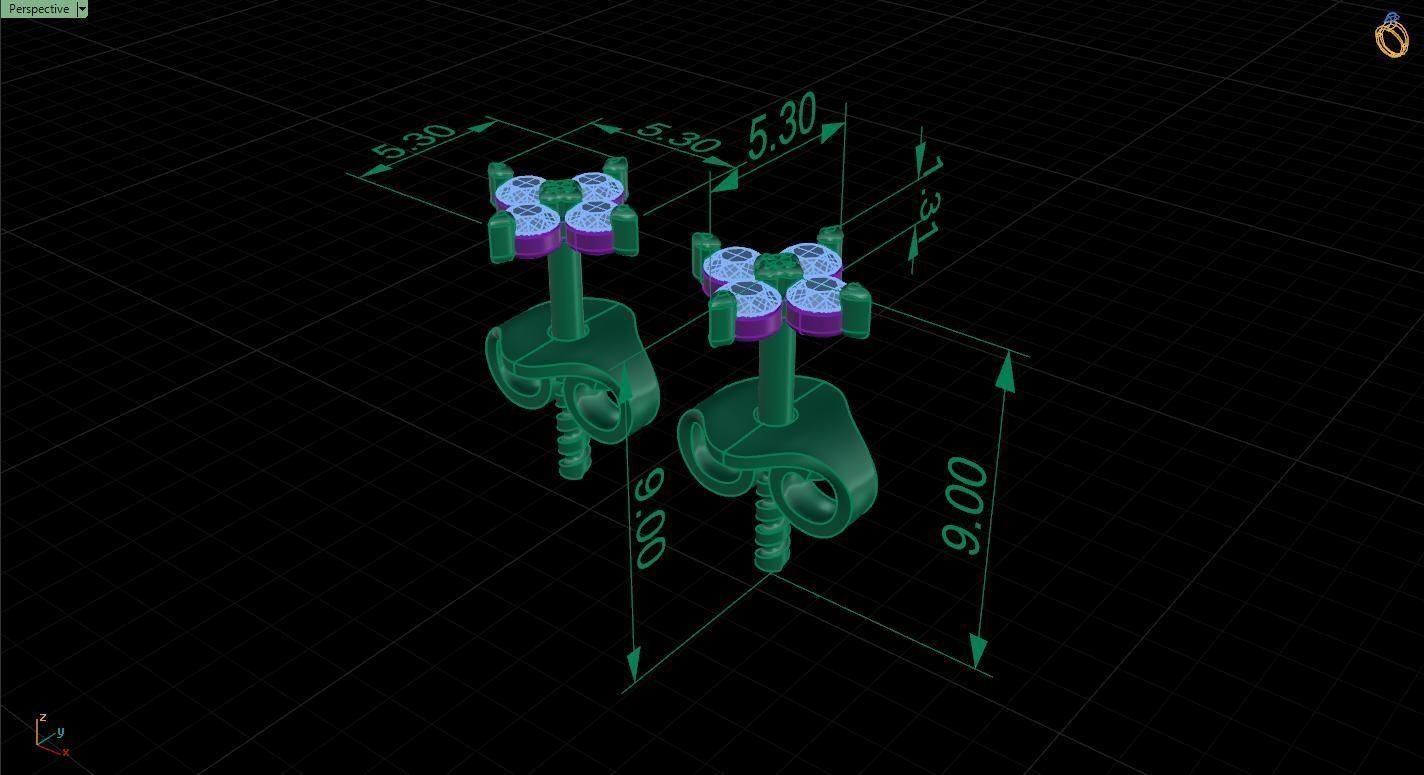 Earrings 3dmodel printable 3D print model_3