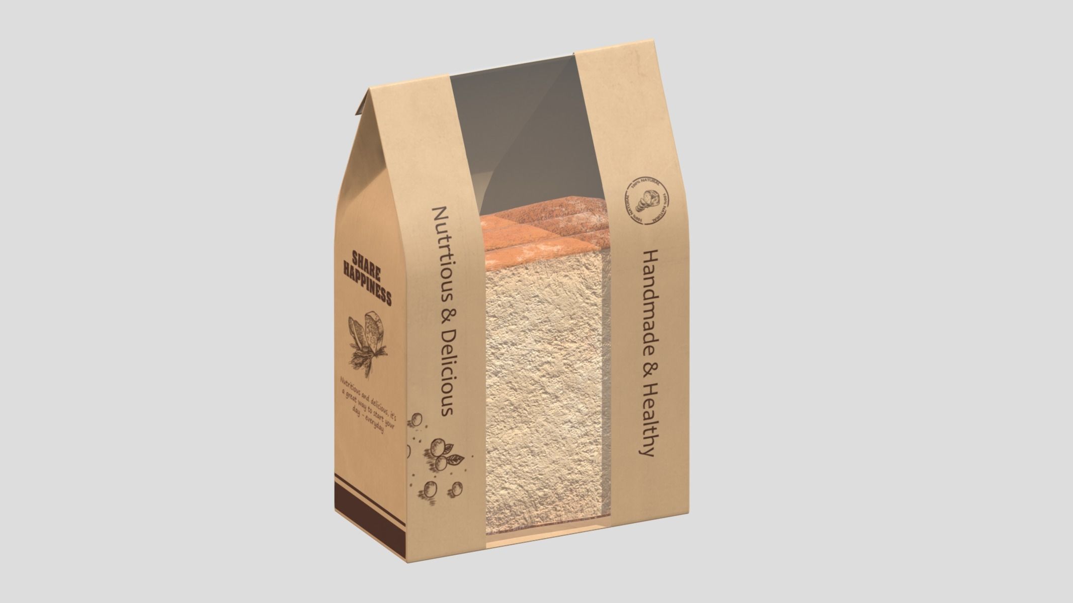 Supermarket Bread 04 Low Poly PBR Realistic Low-poly 3D model_9