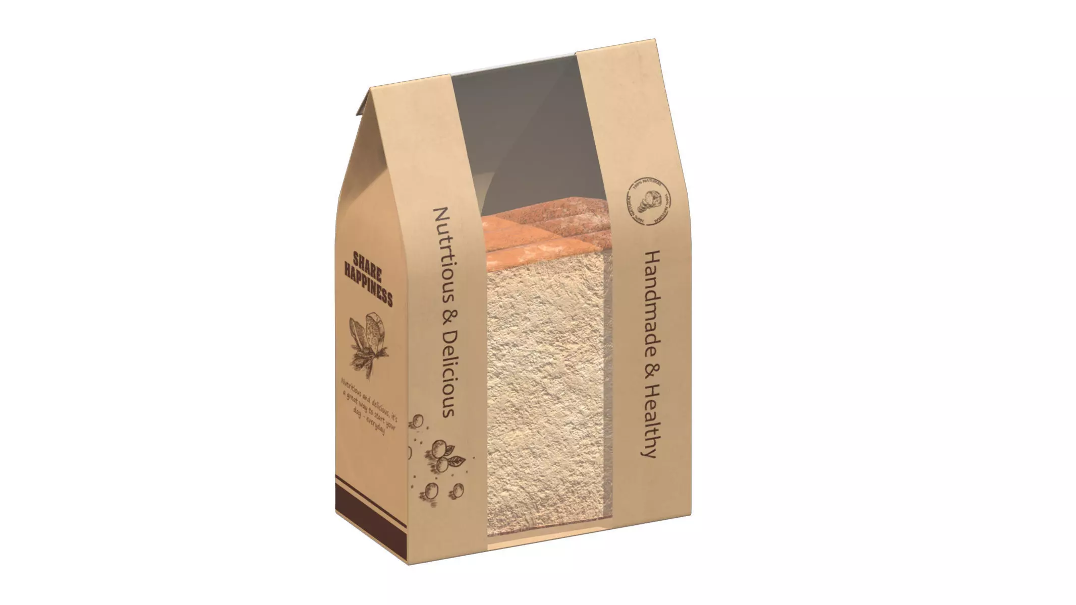 Supermarket Bread 04 Low Poly PBR Realistic Low-poly 3D model_0