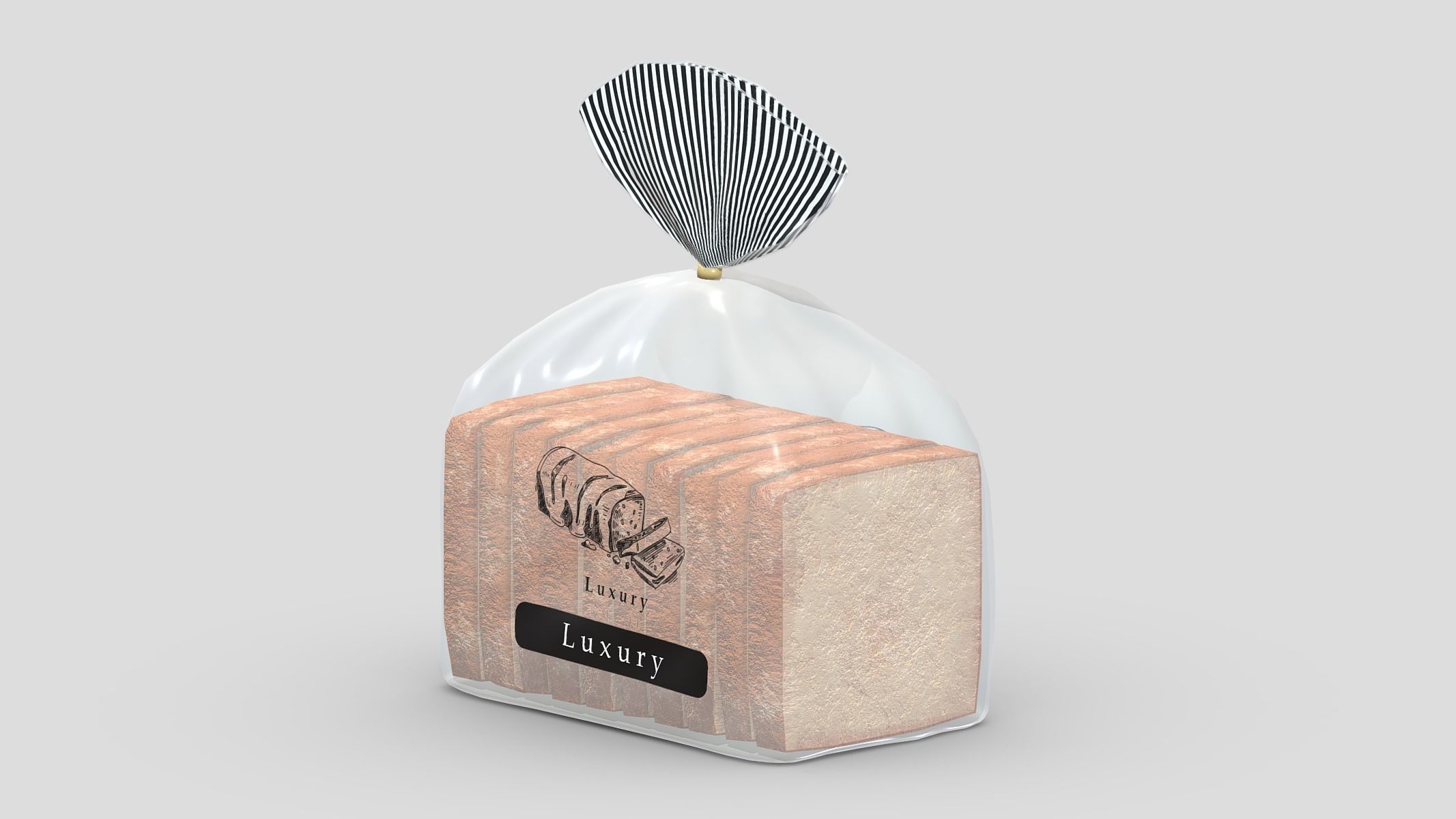 Supermarket Bread 05 Low Poly PBR Realistic Low-poly 3D model_5