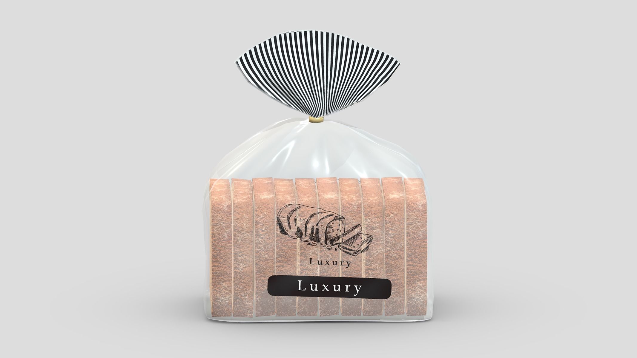 Supermarket Bread 05 Low Poly PBR Realistic Low-poly 3D model_7