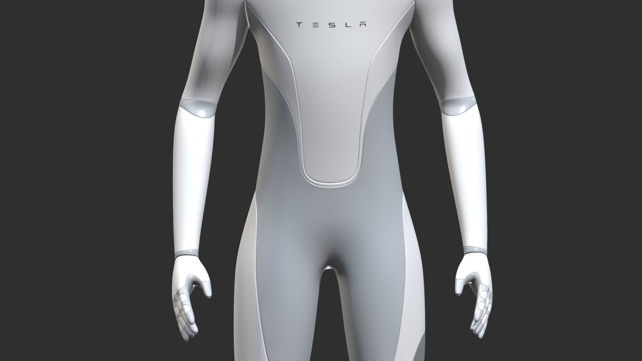 Tesla Optimus PBR Realistic Low-poly 3D model_1