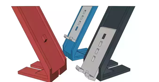 Adjustable phone holder with hook easy print