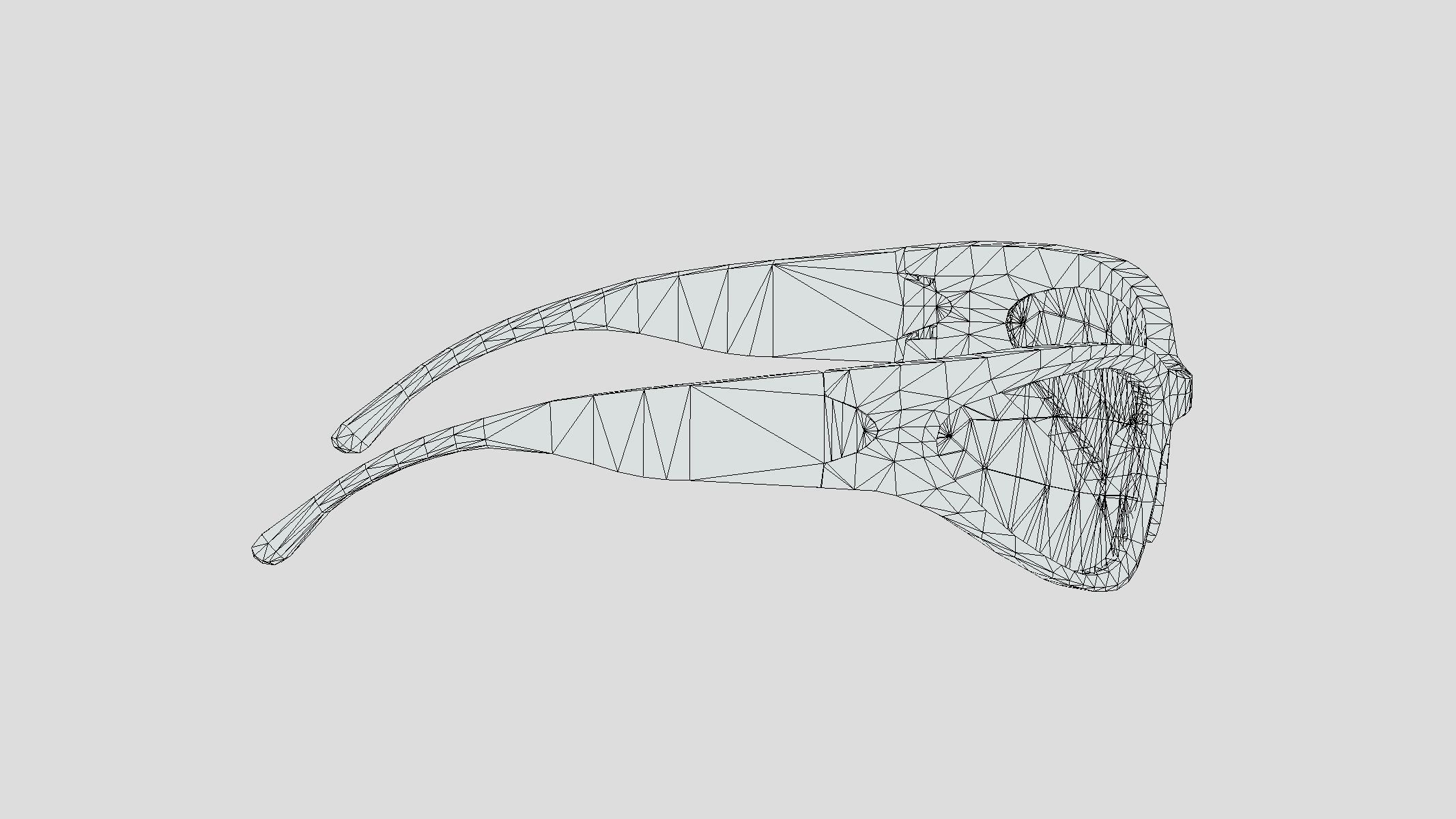 Wrap sunglasses Low Poly PBR Realistic Low-poly 3D model_3