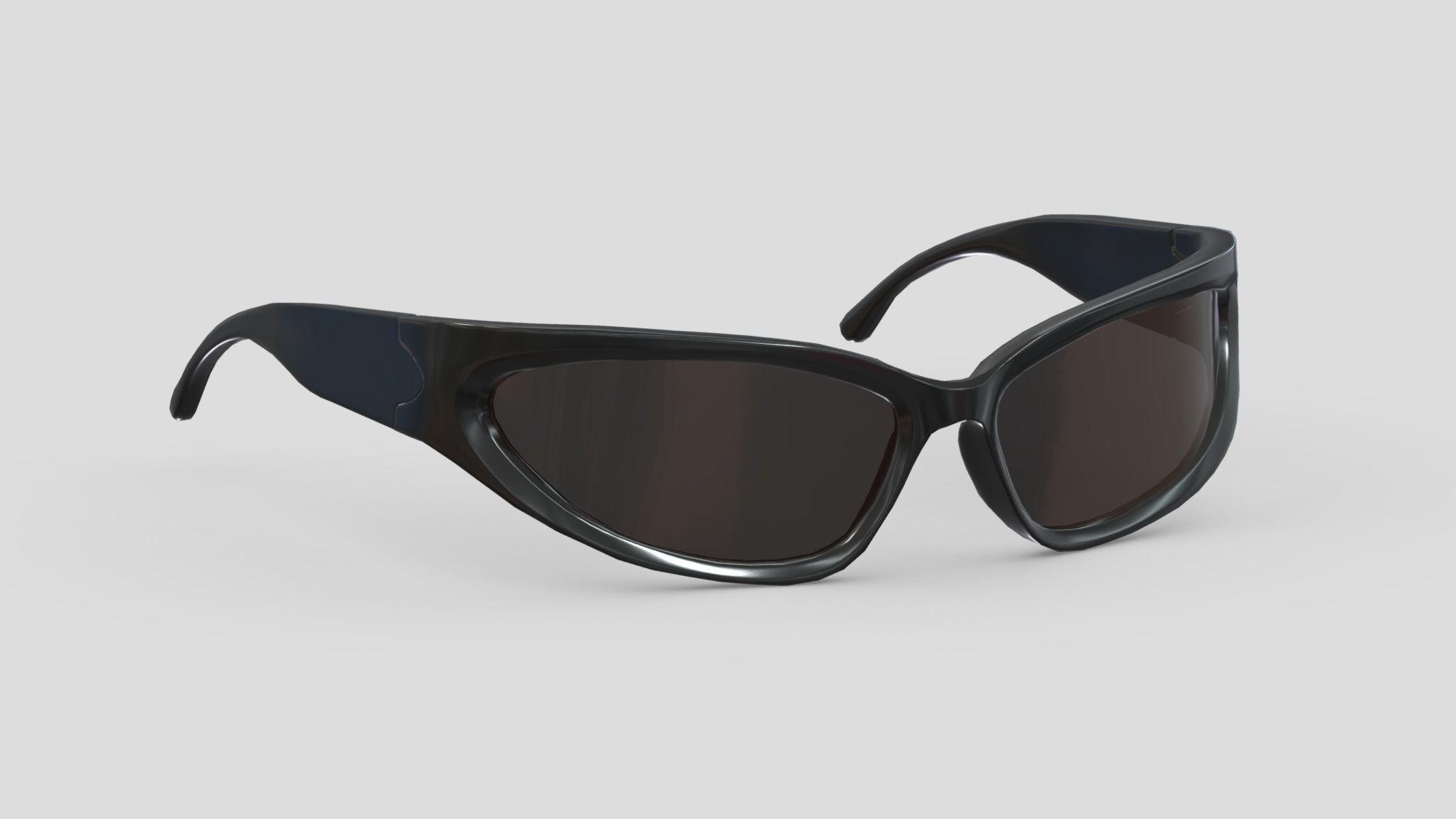 Wrap sunglasses Low Poly PBR Realistic Low-poly 3D model_9