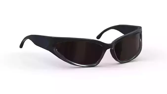 Wrap sunglasses Low Poly PBR Realistic Low-poly 3D model