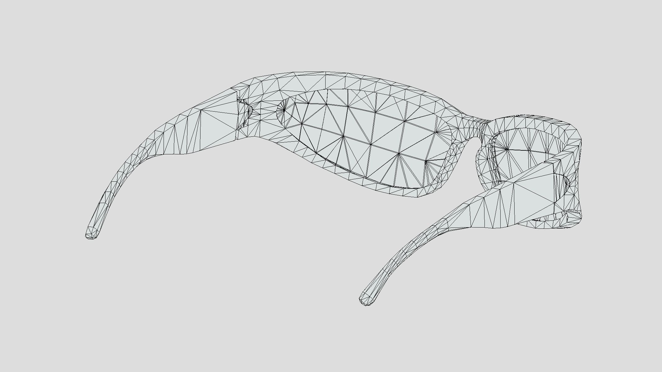 Wrap sunglasses Low Poly PBR Realistic Low-poly 3D model_5