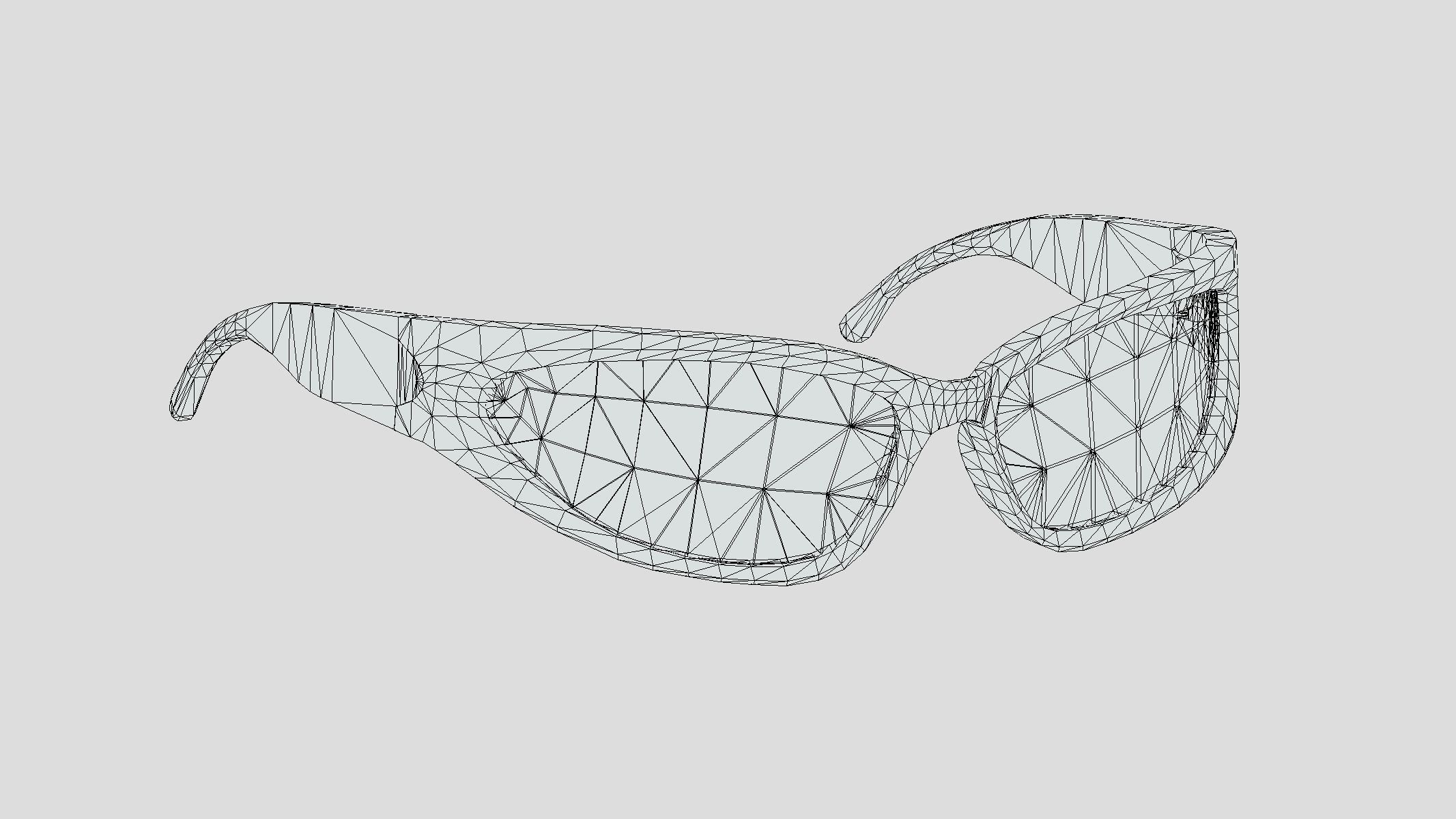 Wrap sunglasses Low Poly PBR Realistic Low-poly 3D model_1