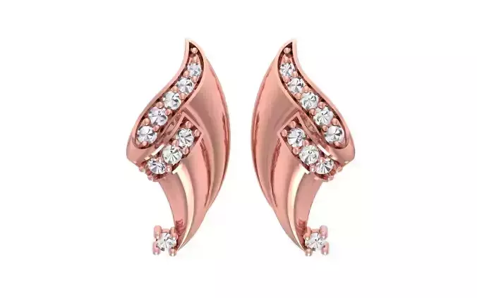 Women Diamond Earrings 3dm STL OBJ FBX Renders Details