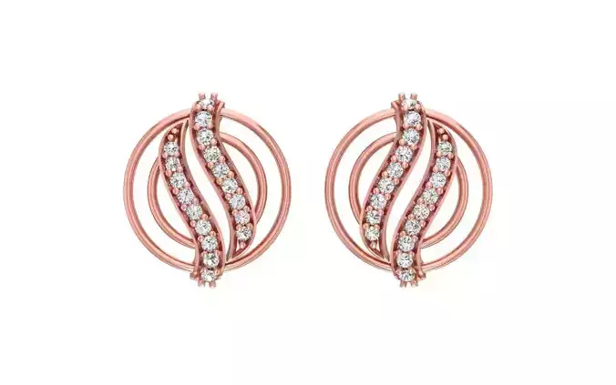 Women Diamond Earrings 3dm STL OBJ FBX Renders Details