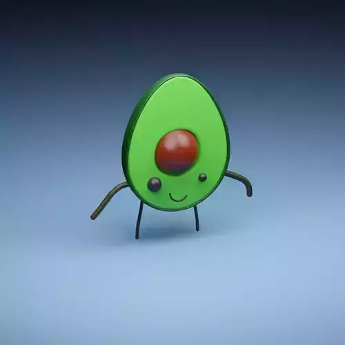 Pear character 3D model