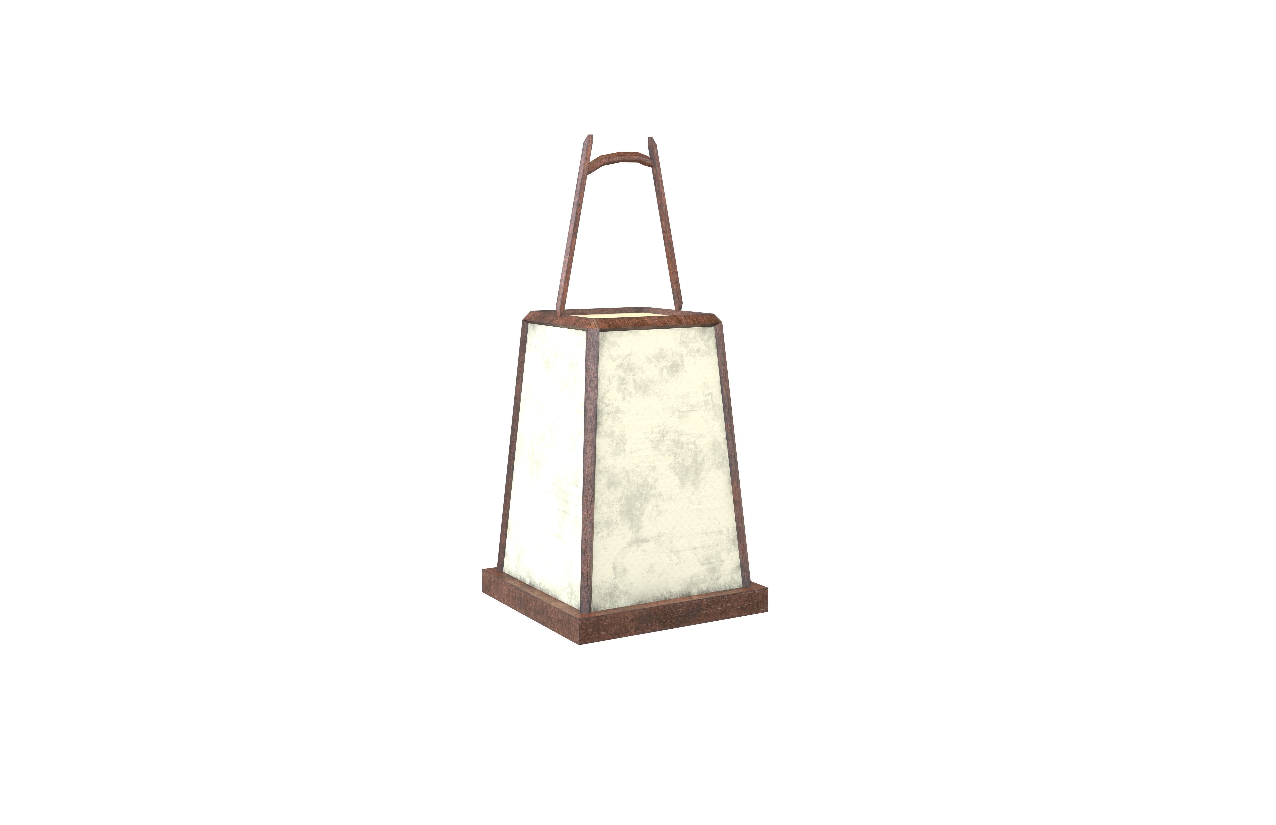 Japanese Lantern v2 003 Low-poly 3D model_1