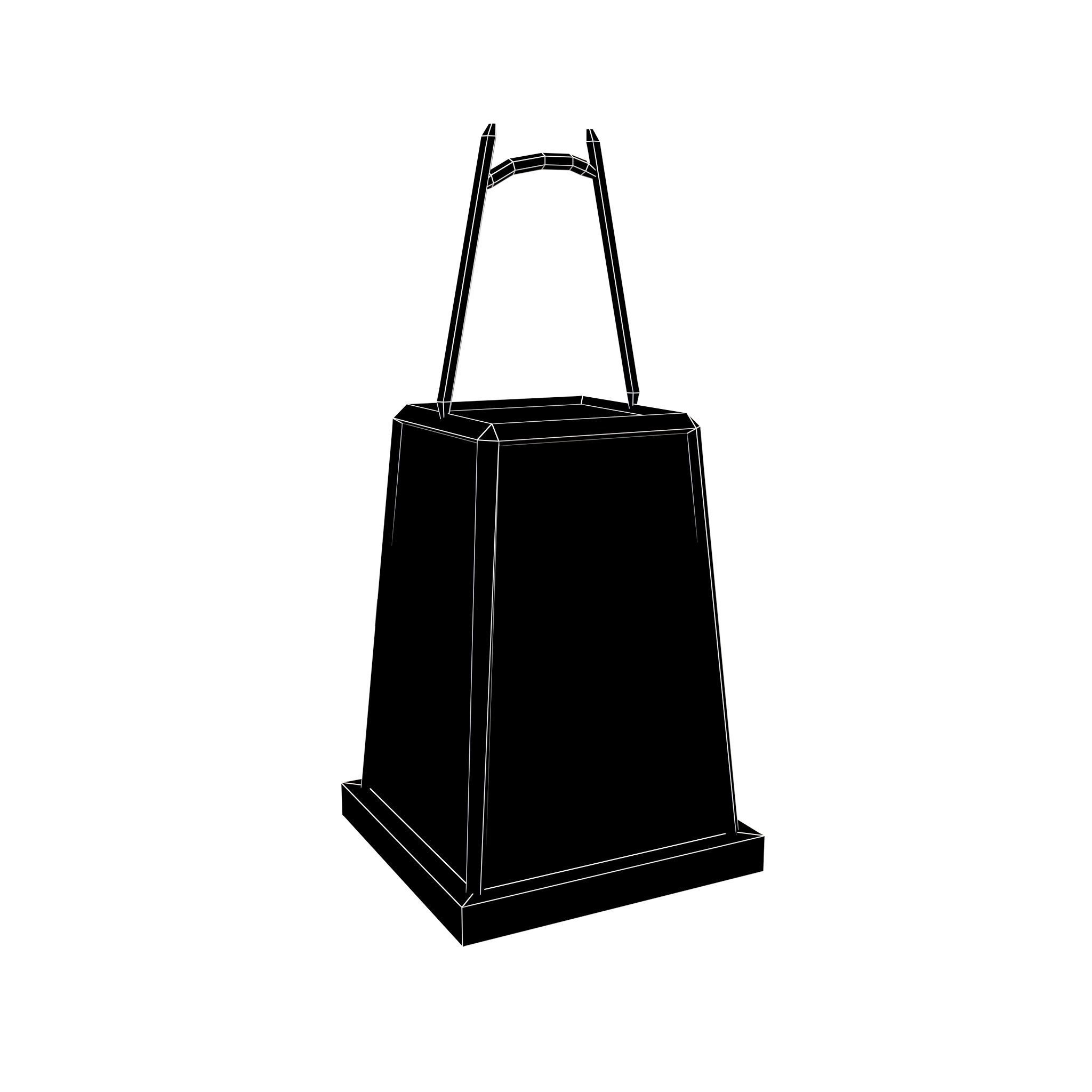 Japanese Lantern v2 003 Low-poly 3D model_4