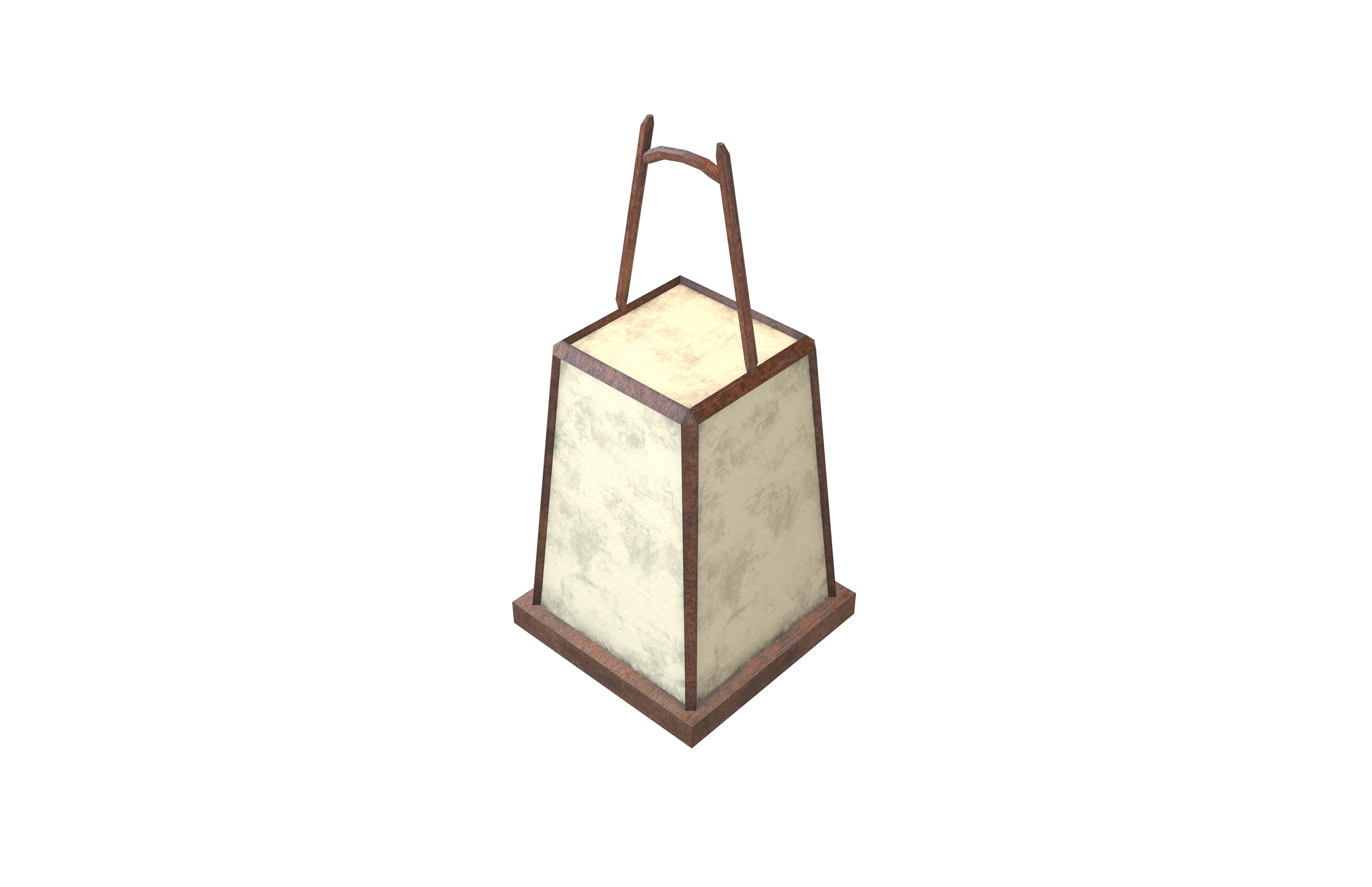 Japanese Lantern v2 003 Low-poly 3D model_2