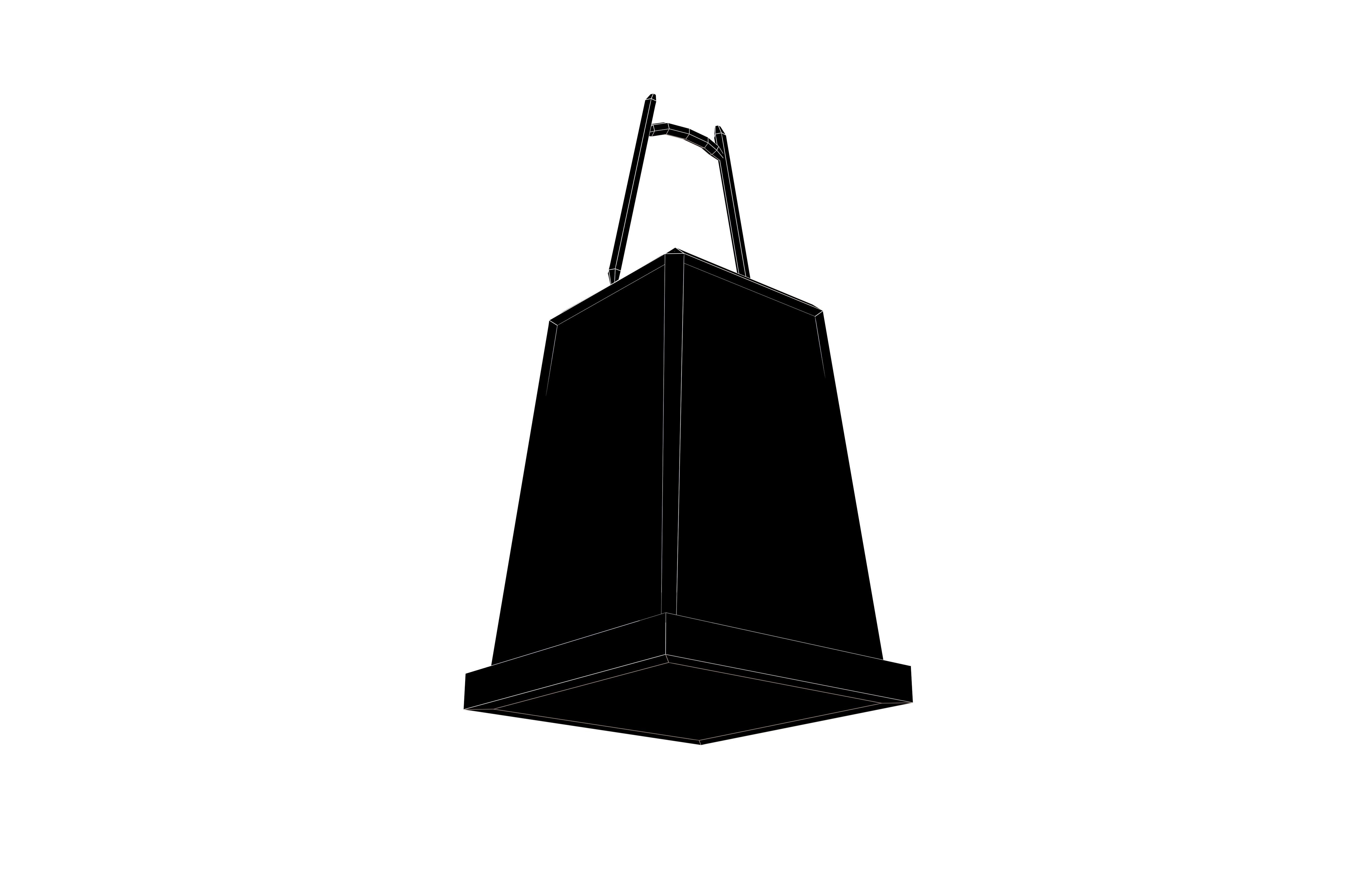 Japanese Lantern v2 003 Low-poly 3D model_7