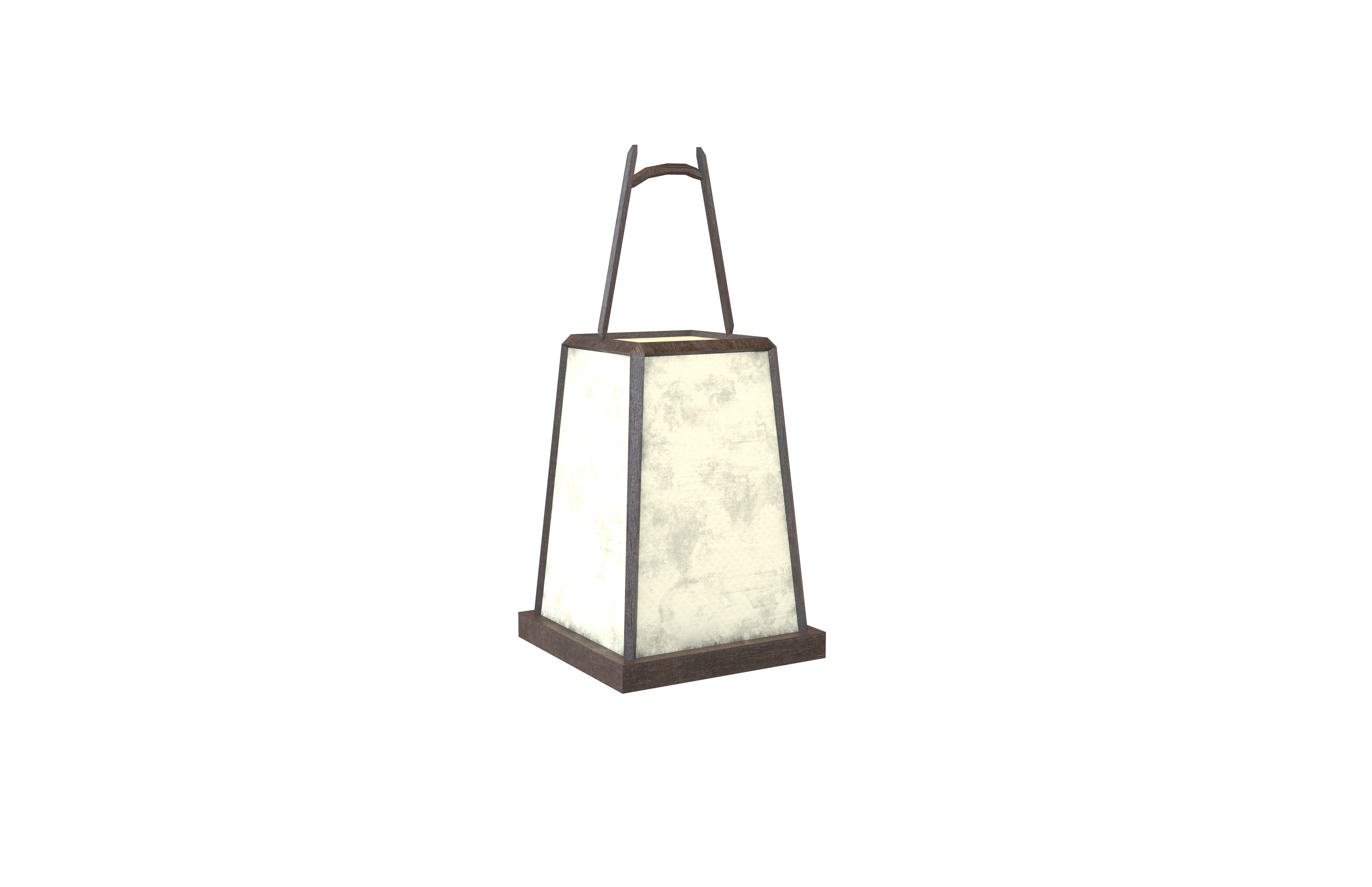 Japanese Lantern v2 004 Low-poly 3D model_1