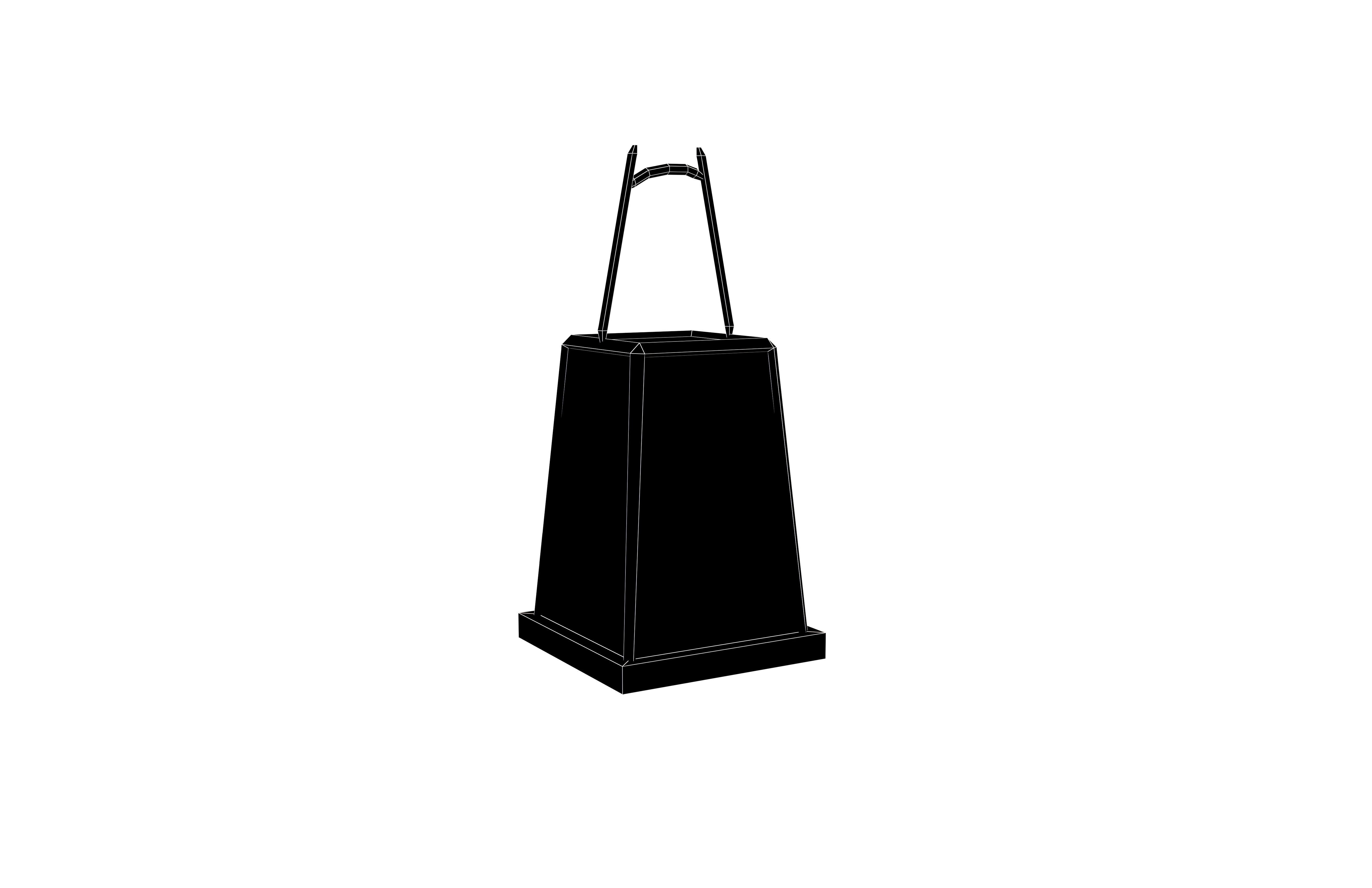 Japanese Lantern v2 004 Low-poly 3D model_5