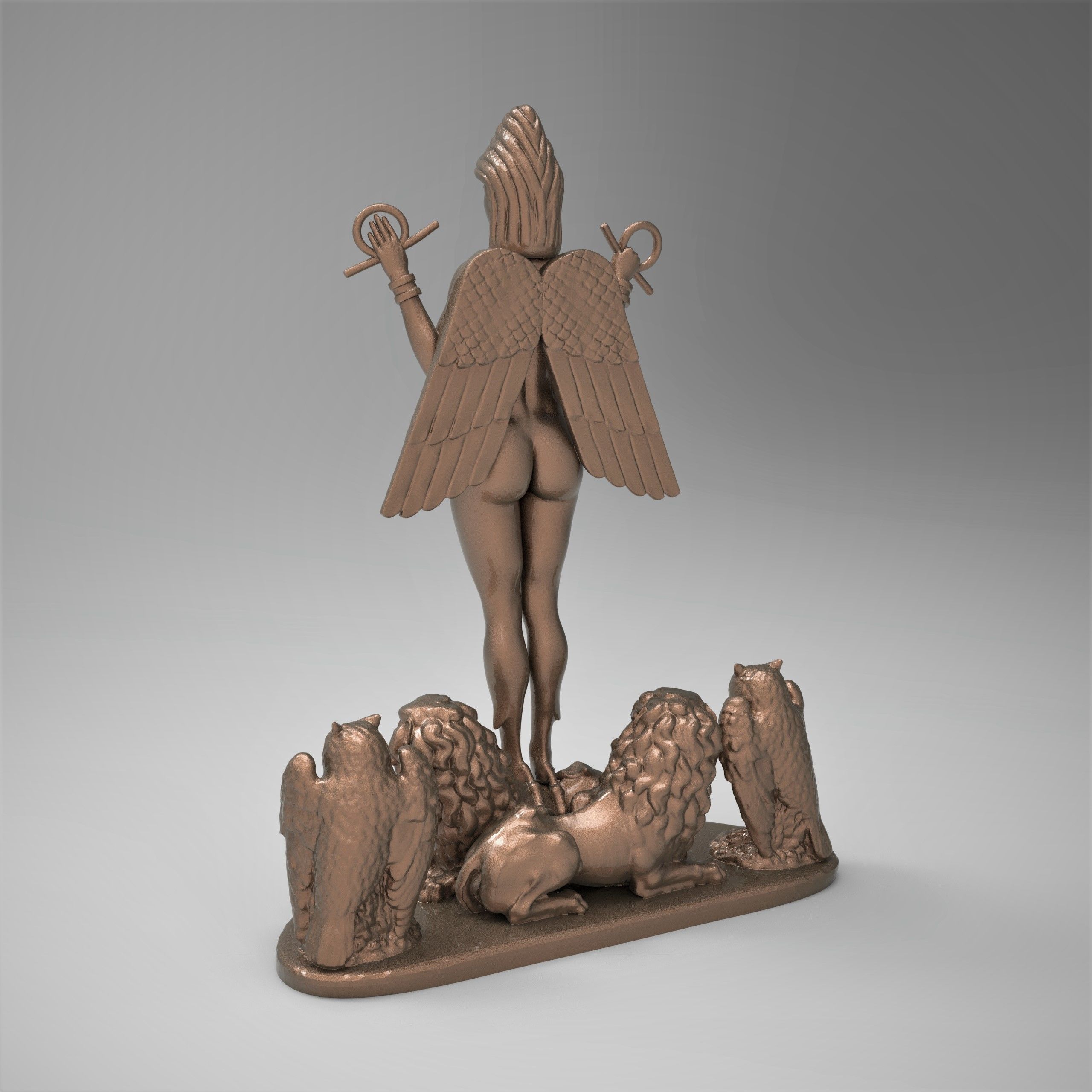 Statue of goddess Lilith or Ishtar for 3D printing 3D print model_1