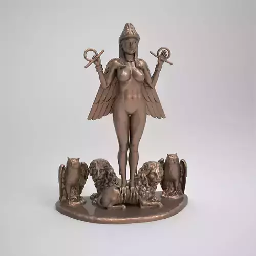Statue of goddess Lilith or Ishtar for 3D printing 3D print model