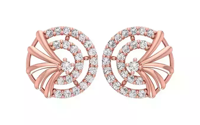 Women Diamond Earrings 3dm STL OBJ FBX Renders Details