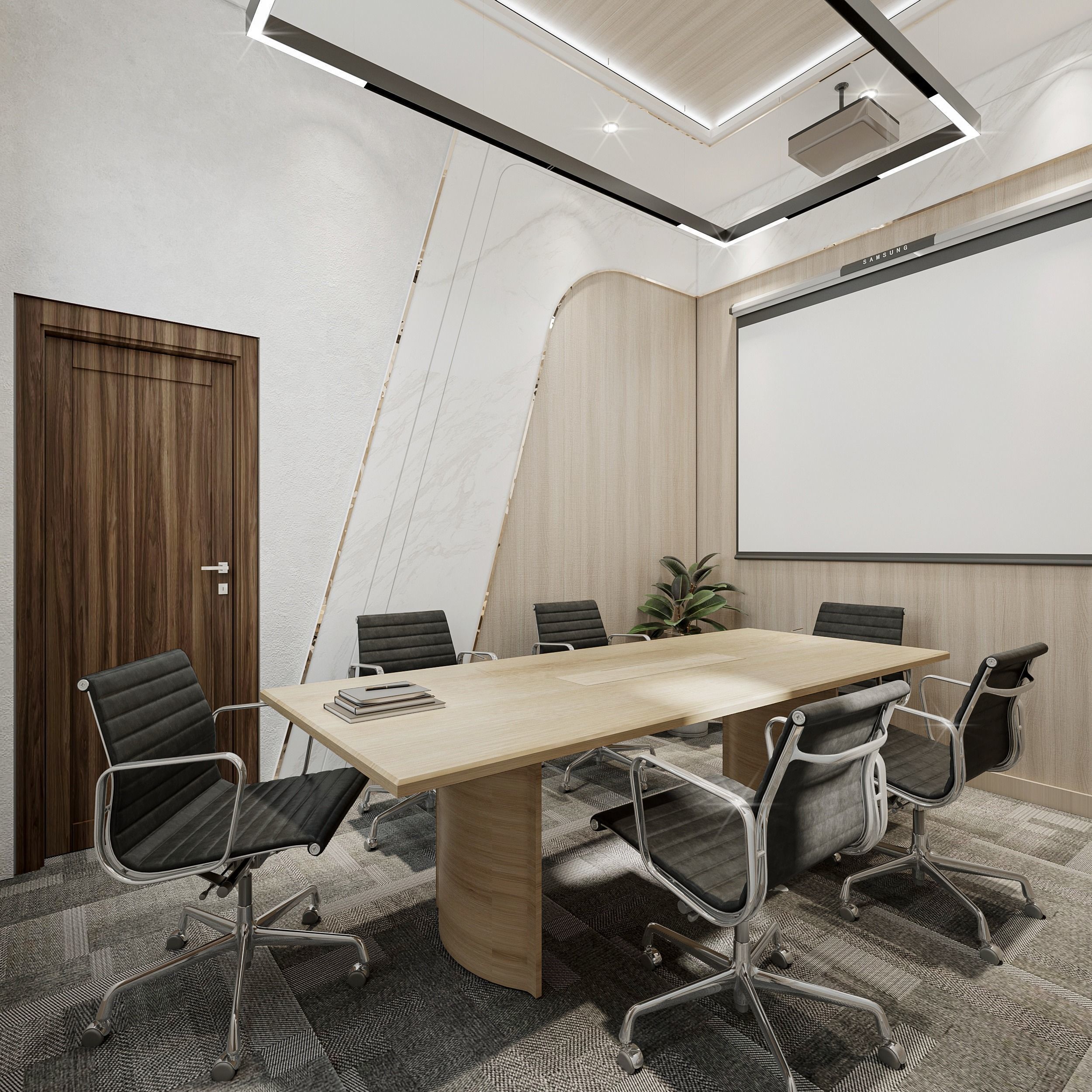 Interior Design Office 3D model_1