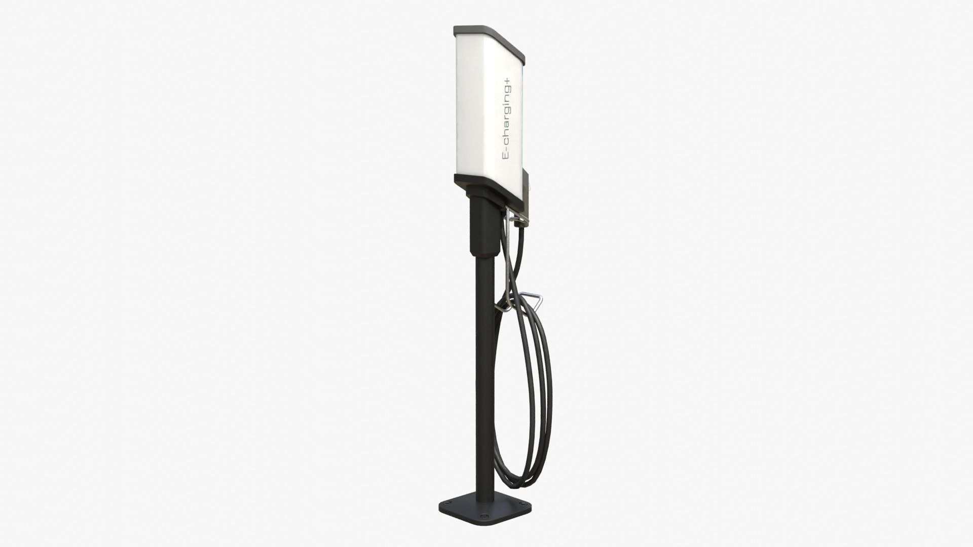 EV Charging Station Low-poly 3D model_7