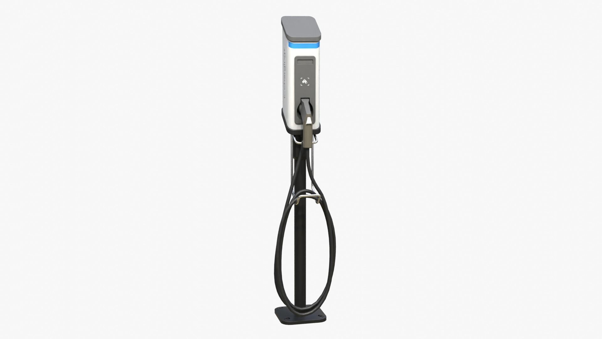 EV Charging Station Low-poly 3D model_11