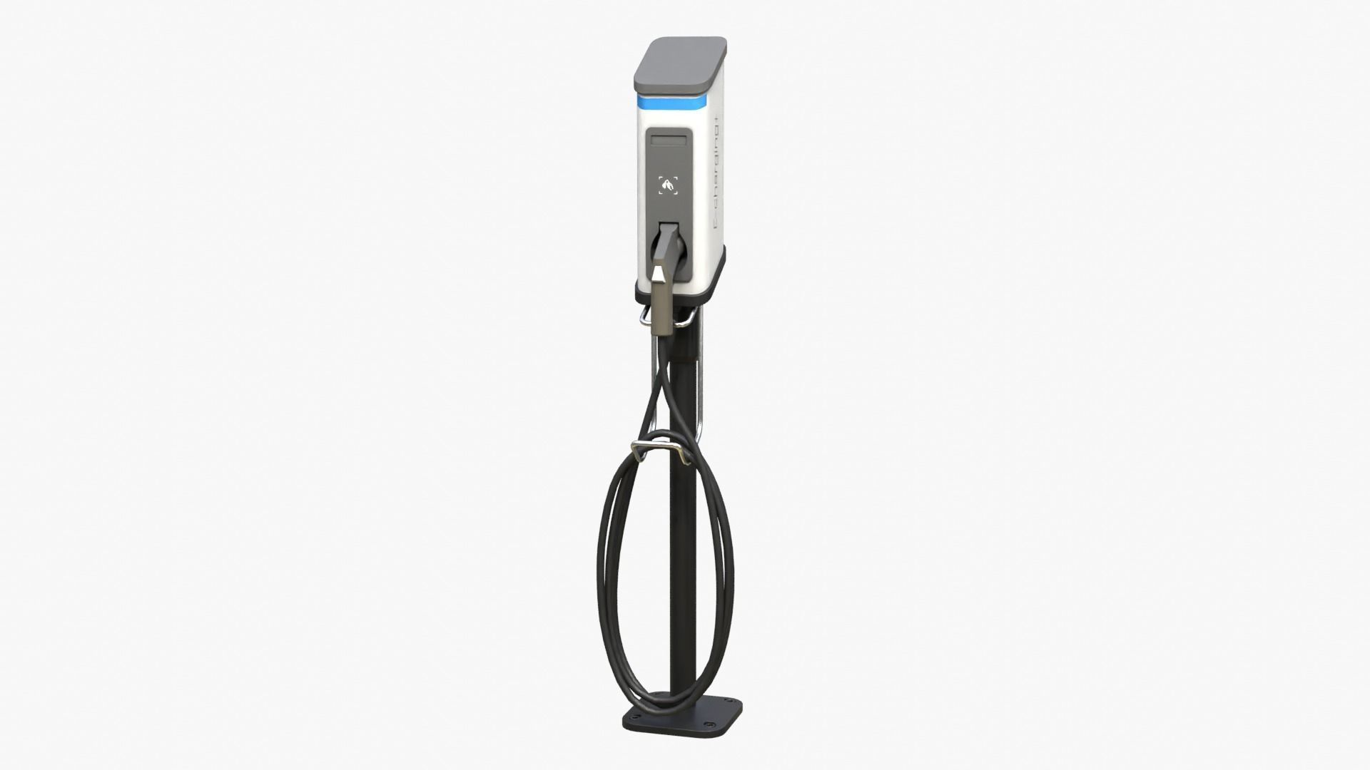 EV Charging Station Low-poly 3D model_12