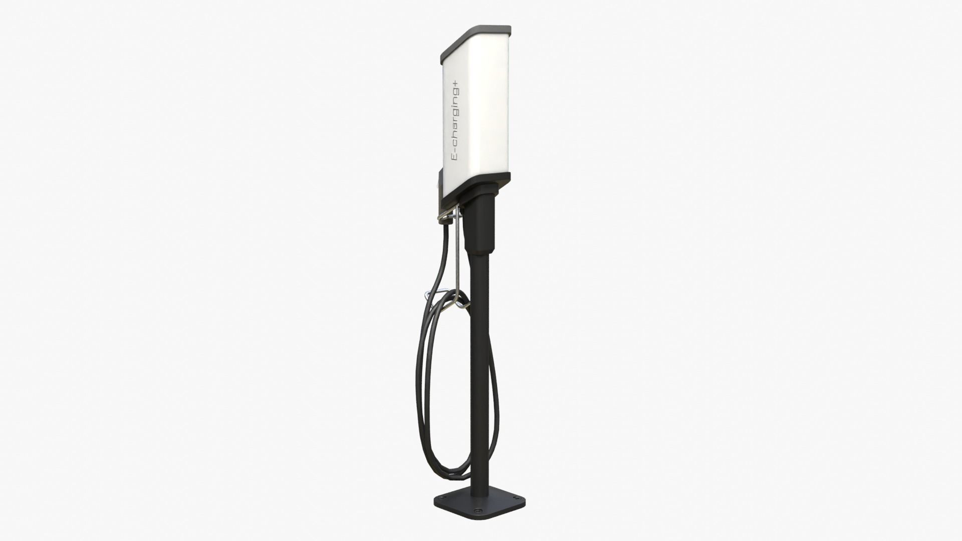 EV Charging Station Low-poly 3D model_4