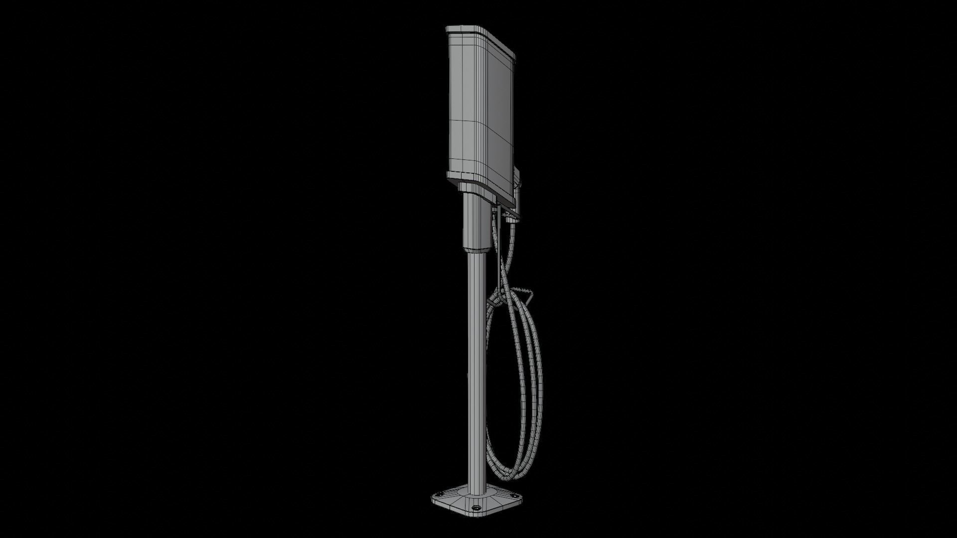 EV Charging Station Low-poly 3D model_16