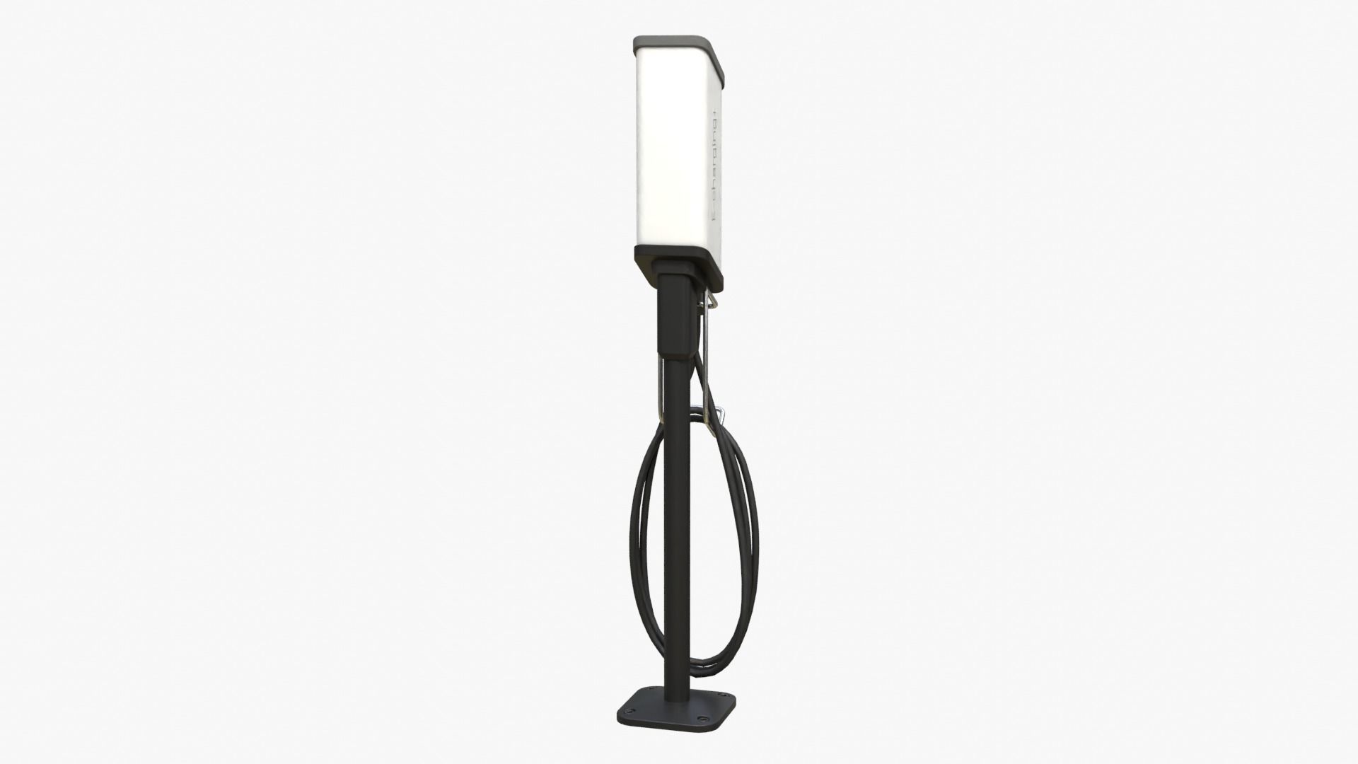 EV Charging Station Low-poly 3D model_6