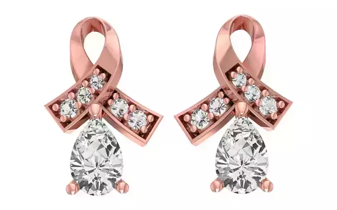Women Diamond Earrings 3dm STL OBJ FBX Renders Details