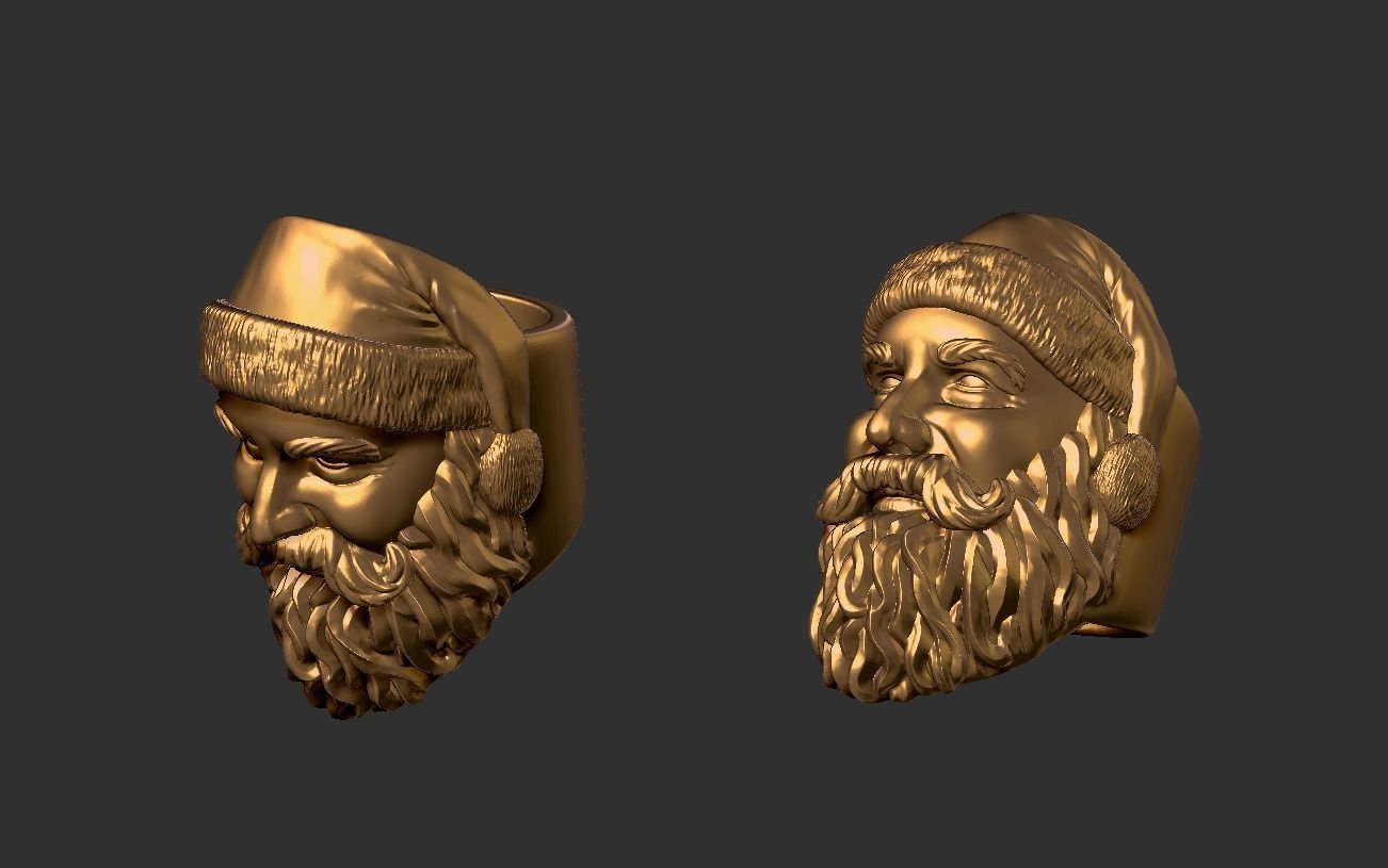 Santa ring Free 3D print model_1