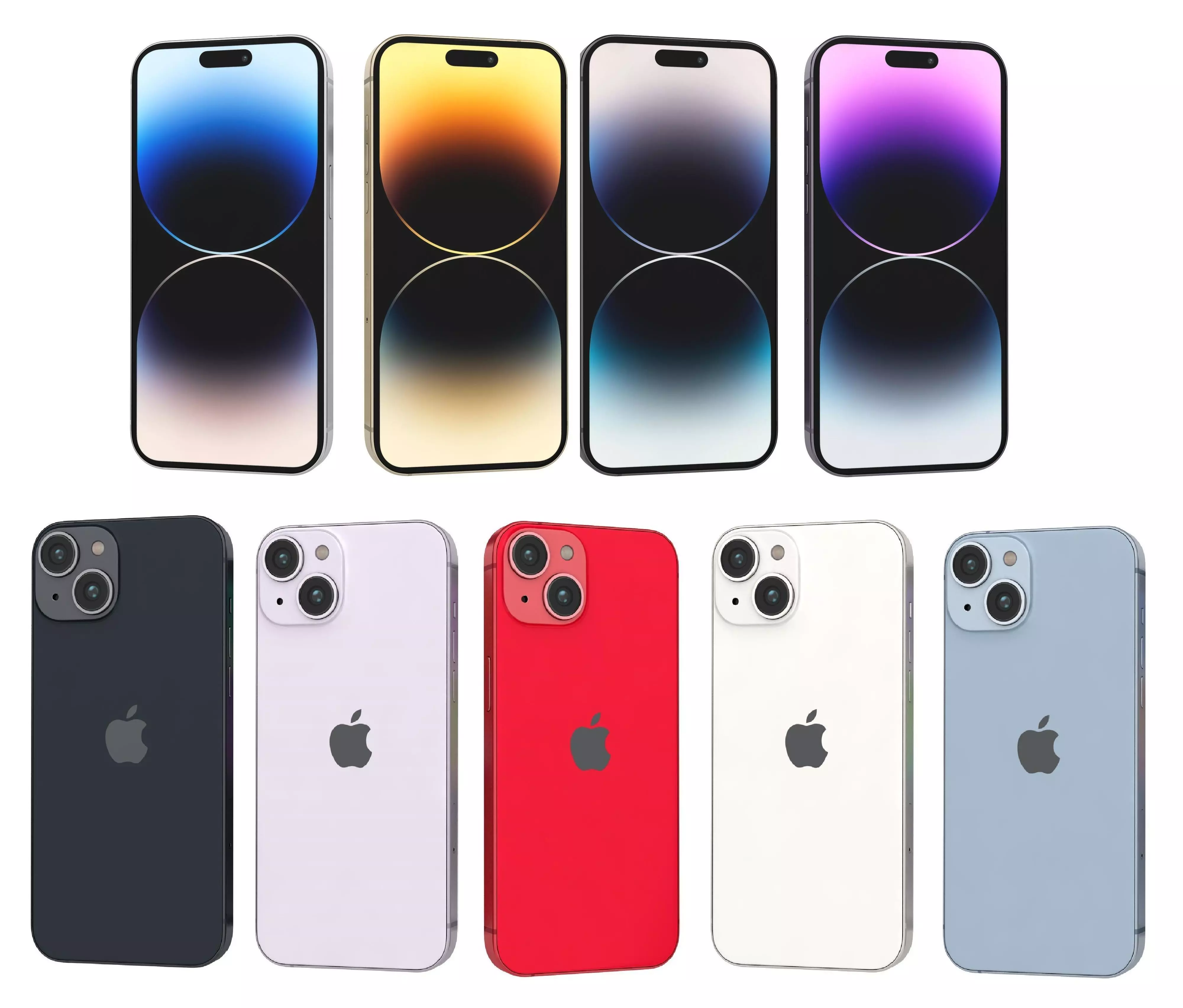 Apple iPhone 14 Plus And Pro 3D model_0