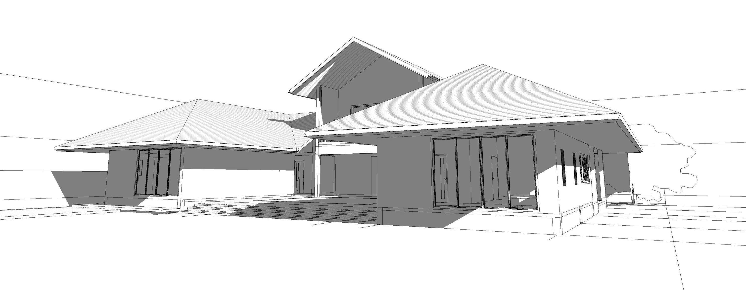 U house by REVIT 3D model_9