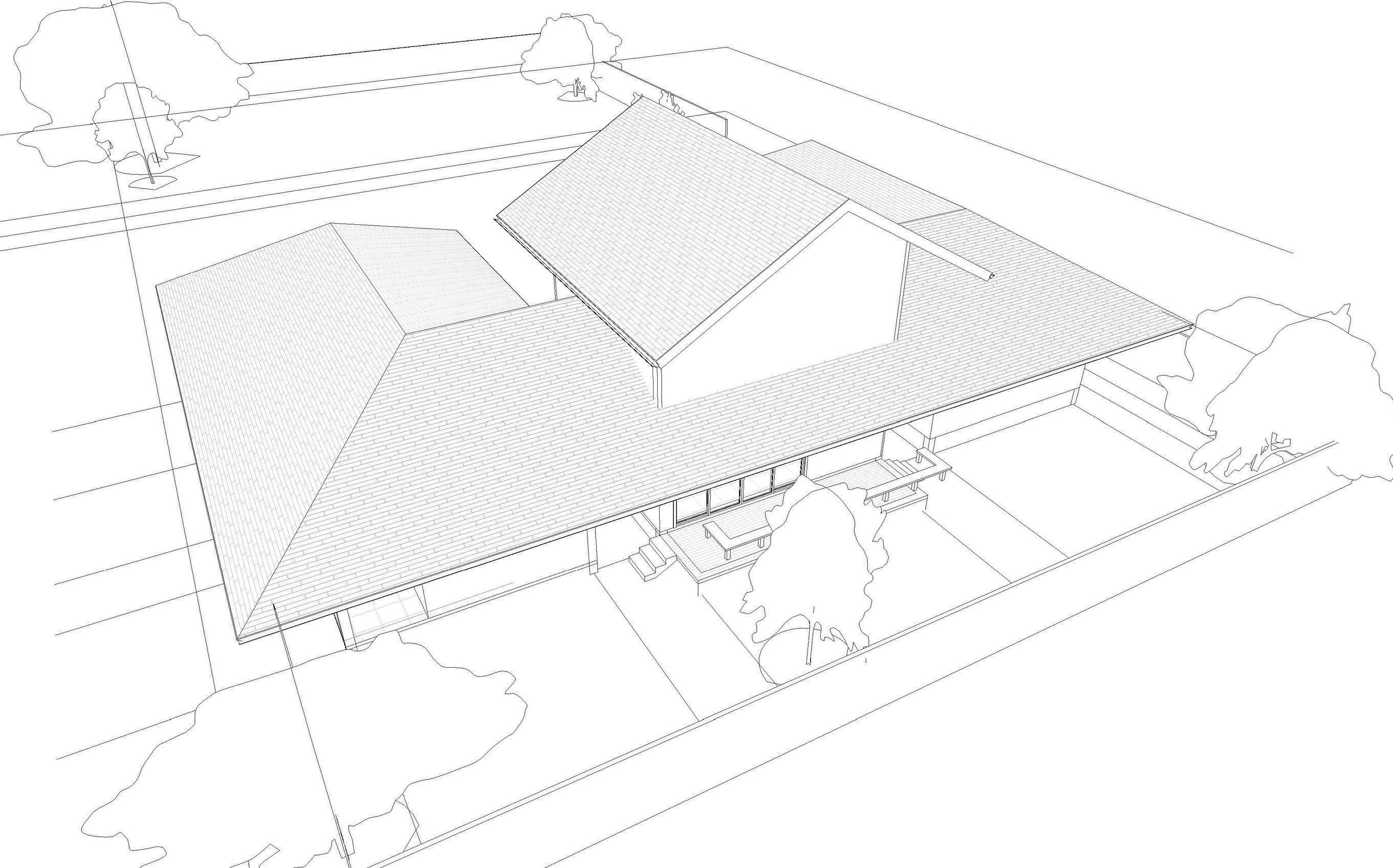 U house by REVIT 3D model_14