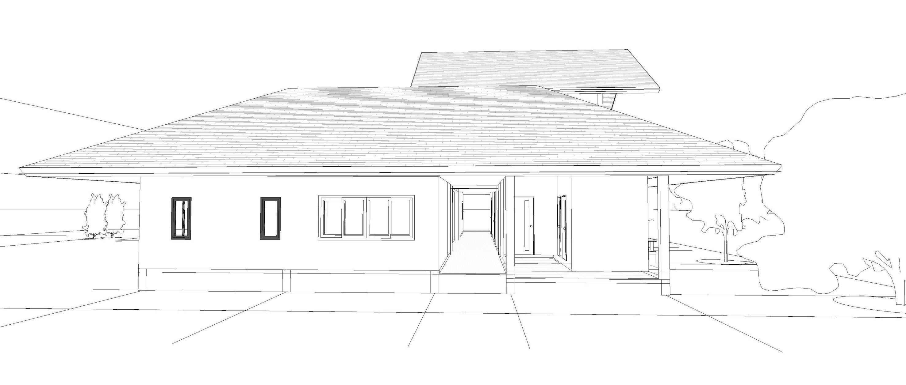 U house by REVIT 3D model_7