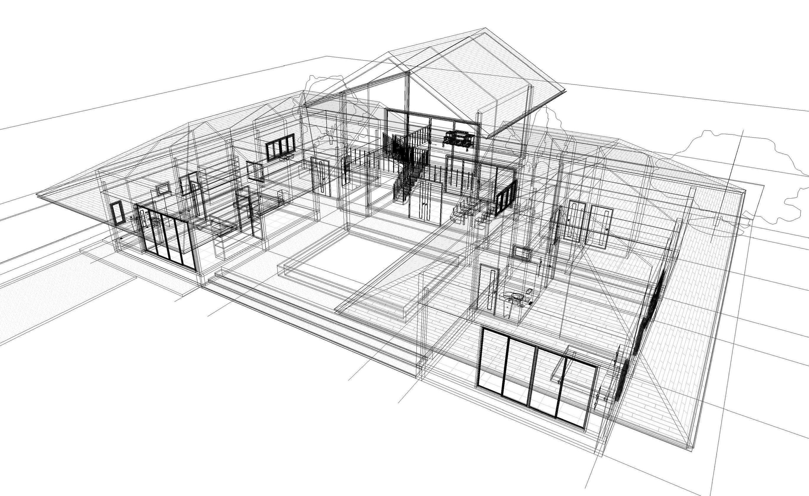 U house by REVIT 3D model_15