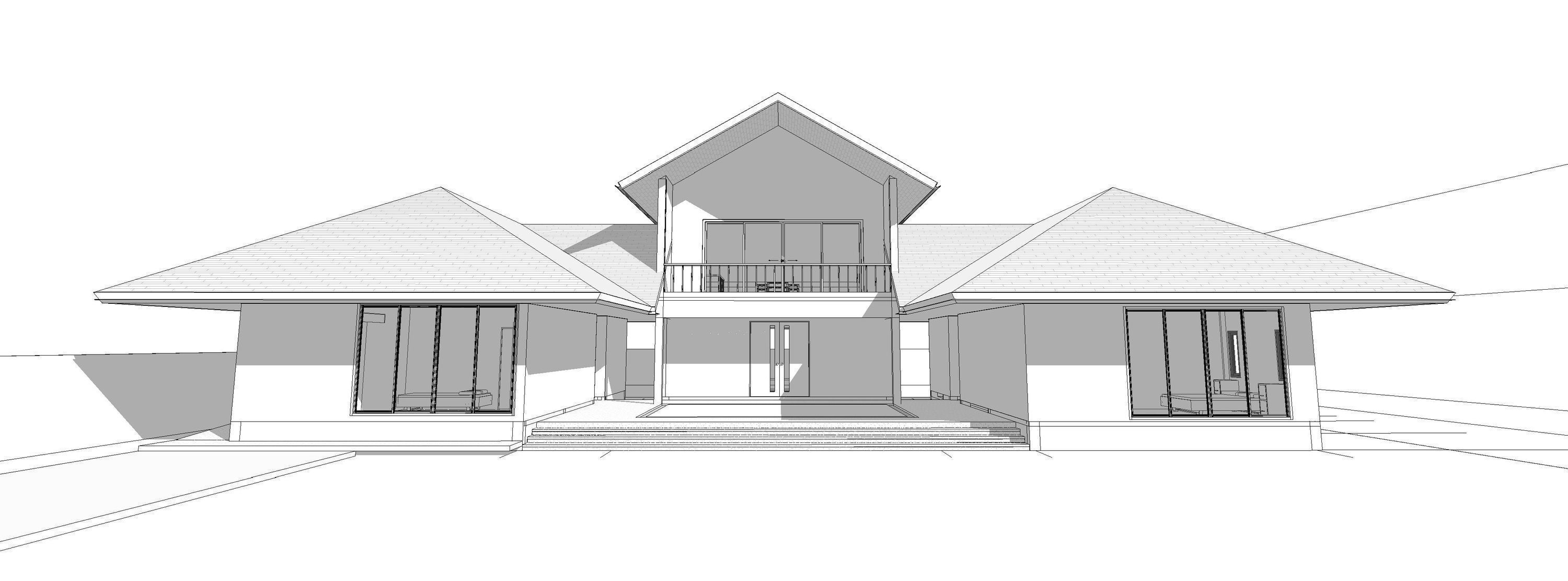 U house by REVIT 3D model_10