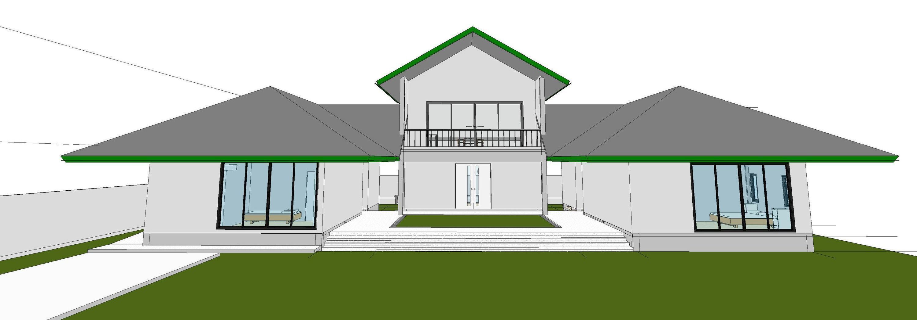 U house by REVIT 3D model_1