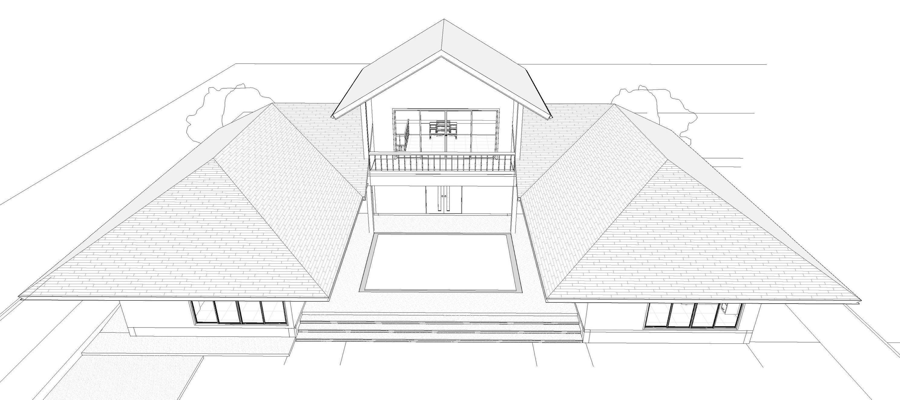 U house by REVIT 3D model_5