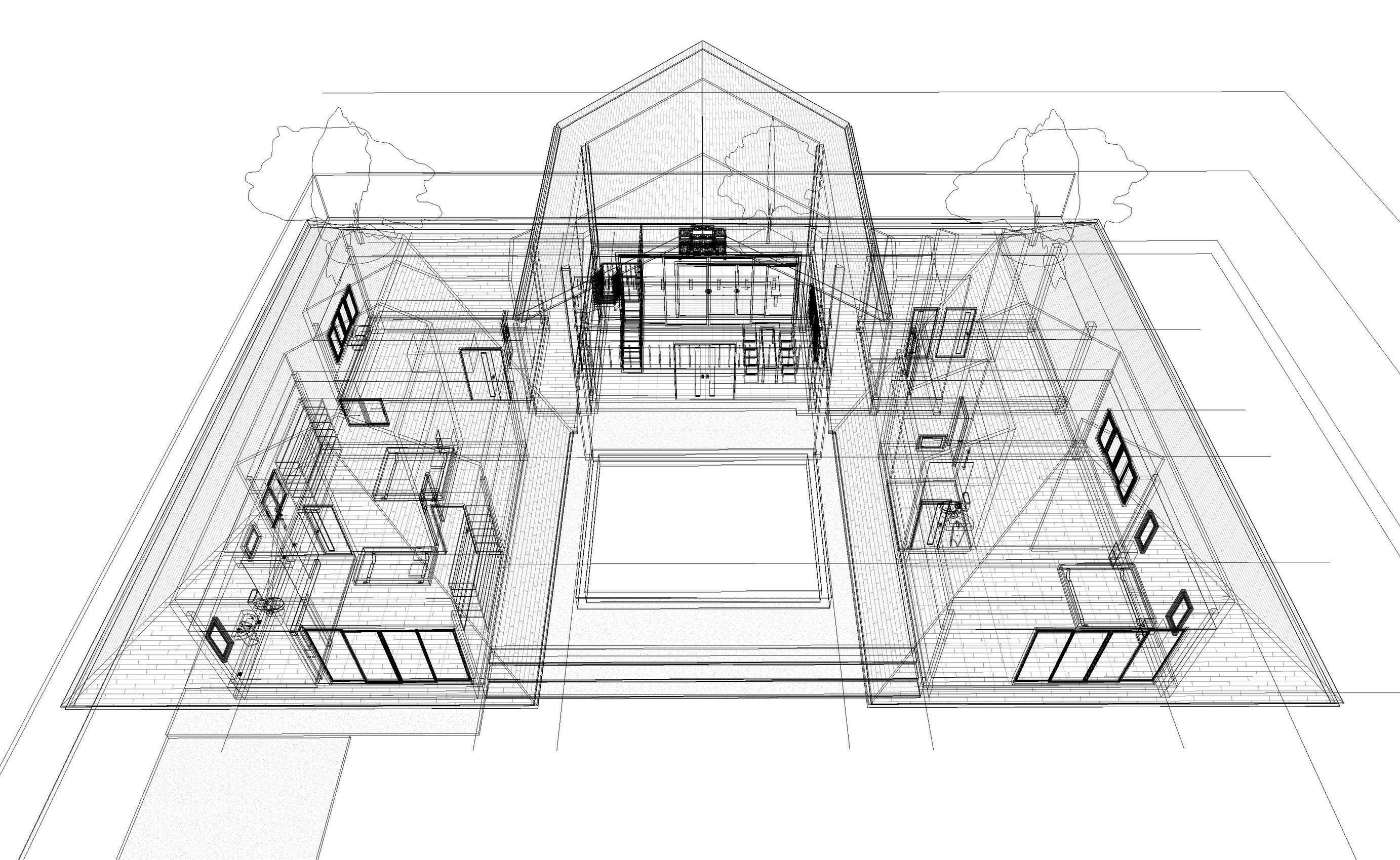 U house by REVIT 3D model_17