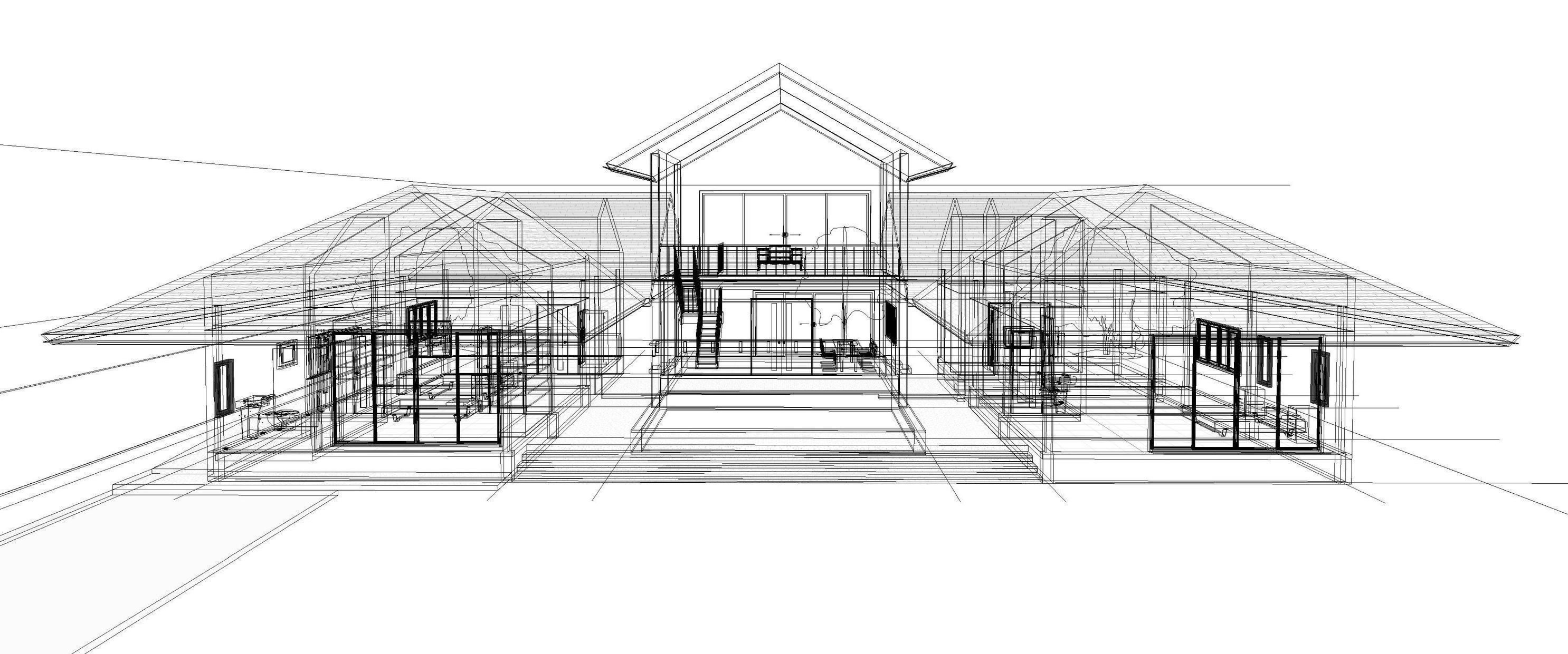 U house by REVIT 3D model_2