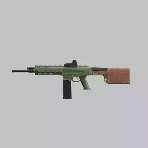 Assault rifle Low-poly 3D model
