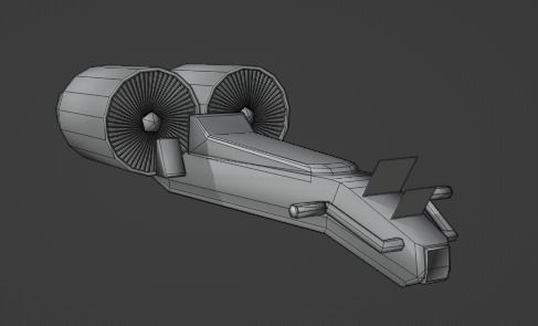 Soace motorcycle Free low-poly 3D model_7