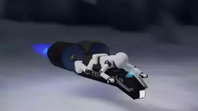 Soace motorcycle Free low-poly 3D model