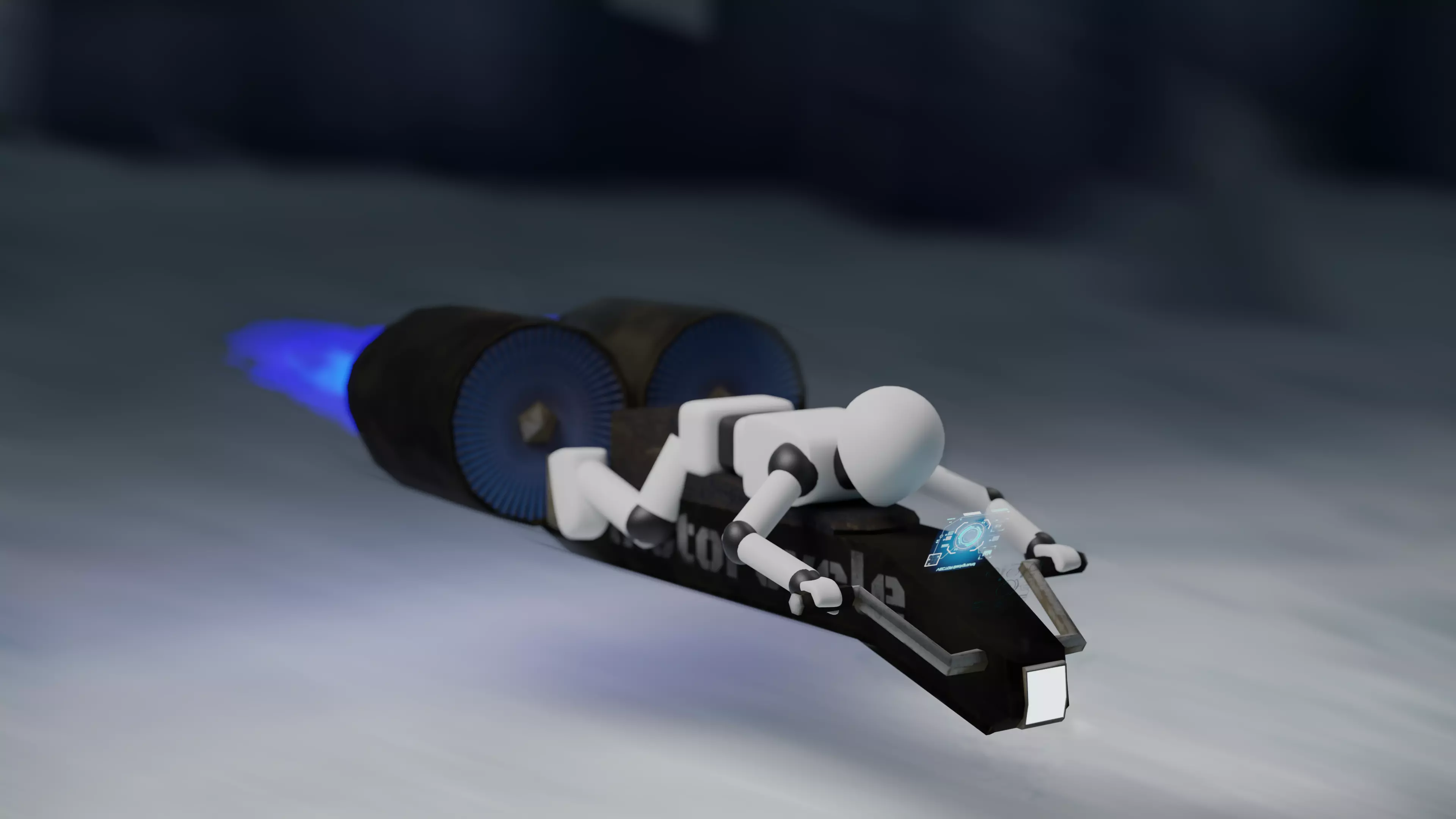 Soace motorcycle Free low-poly 3D model_0